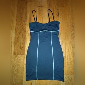 H&M Blue Bodycon Mini Dress Spaghetti Strap Night Out